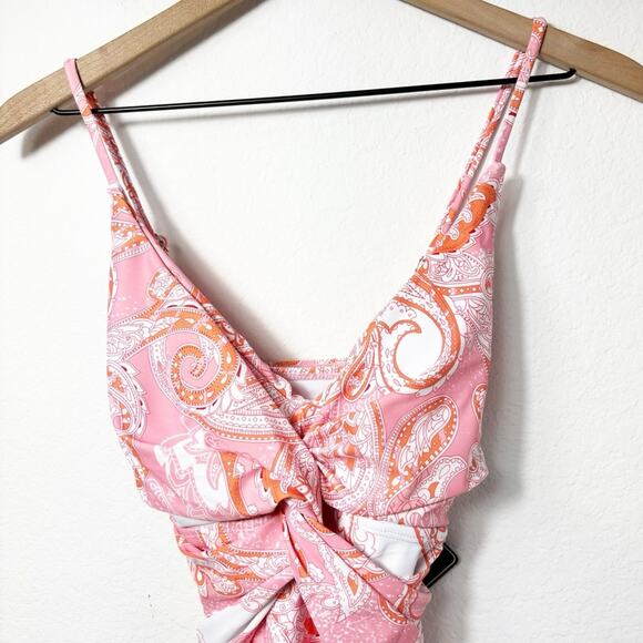 ZAFUL WOMEN ONE PIECE SWIMSUIT TWIST FRONT ADJUSTABLE STRAPS SWIMWEAR TUMMY XL - Picture 4 of 9